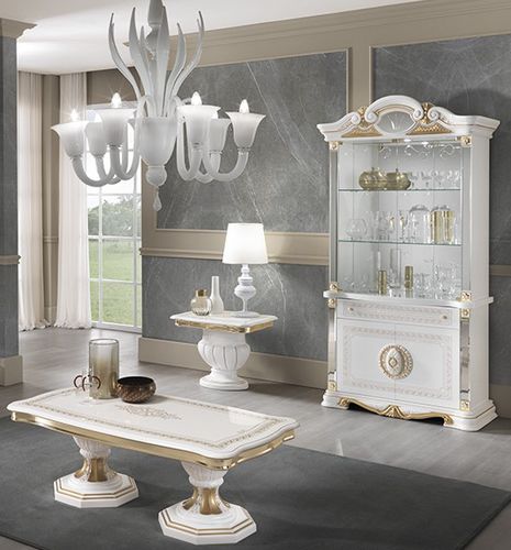 Table basse de style - BETTY - Ben Company srl Industria Mobili - en verre / avec piètement en métal / rectangulaire