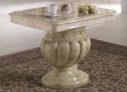 Table basse de style - BETTY  - Ben Company srl Industria Mobili - en onyx / avec piètement en métal / carrée