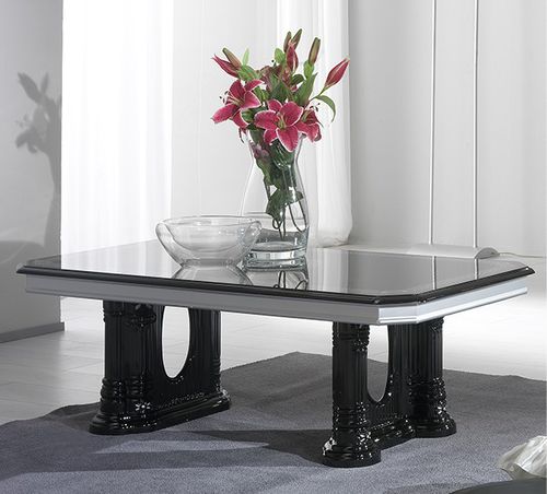 Table basse de style - VENUS - Ben Company srl Industria Mobili - en placage de bois / avec piètement en métal / rectangulaire