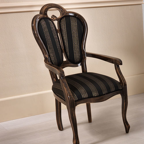 Chaise de salle à manger de style - VENUS - Ben Company srl Industria Mobili - d'intérieur / en noyer / tapissée