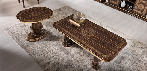 Table basse de style - VENUS - Ben Company srl Industria Mobili - en noyer / avec piètement en noyer / rectangulaire
