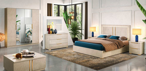 Lit king size - LUNA - Ben Company srl Industria Mobili - queen size / moderne / avec tête de lit