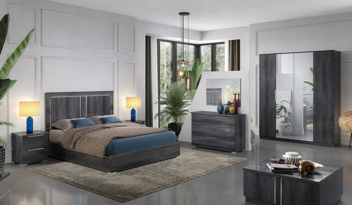 Lit double - LUNA - Ben Company srl Industria Mobili - moderne / avec étagère / avec tête de lit