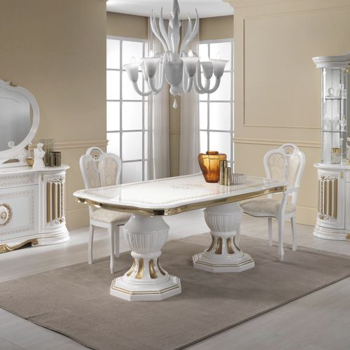 Table à manger de style - BETTY - Ben Company srl Industria Mobili - avec piètement en bois / ronde / résidentielle