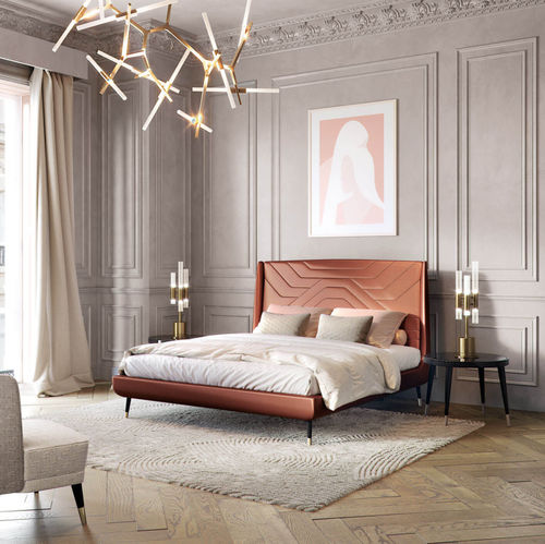 Lit double - AMÈLIE - Capital Collection - contemporain / tapissé / avec tête de lit