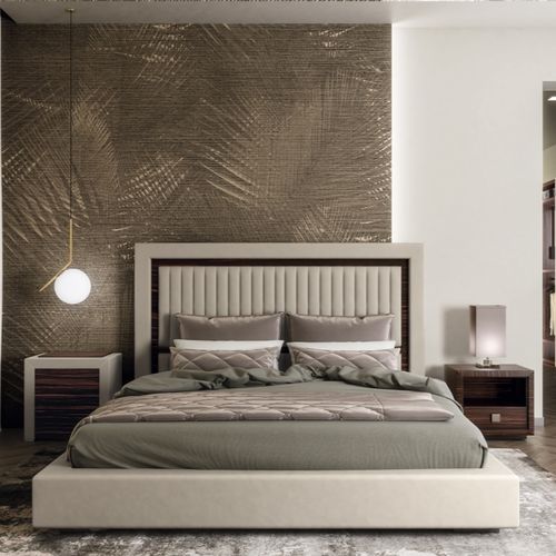 Lit double - KLASS - Capital Collection - contemporain / tapissé / avec tête de lit