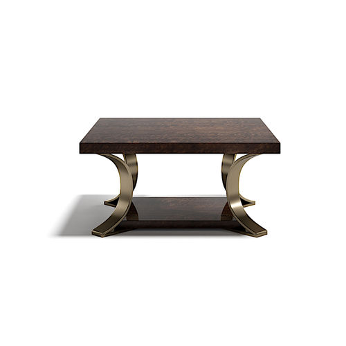 Table basse contemporaine - MUST SERVICE - Capital Collection - en bois / avec piètement en métal / carrée