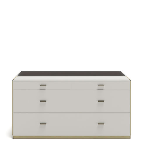 Commode contemporaine - Orion - Capital Collection - en bois / en cuir / en marbre