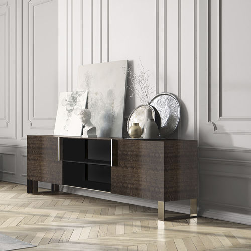 Buffet contemporain - Hug L - Capital Collection - en bois / en métal / à portes coulissantes
