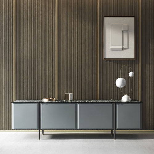 Buffet contemporain - Tudor - Capital Collection - en bois / en marbre / à portes battantes