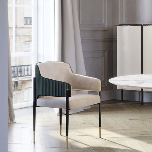 Chaise contemporaine - GIULIETTE - Capital Collection - d'intérieur / en mousse de polyuréthane / avec piètement en métal peint