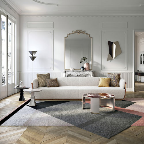 Canapé contemporain - ALLURE - Capital Collection - en tissu / en cuir / blanc