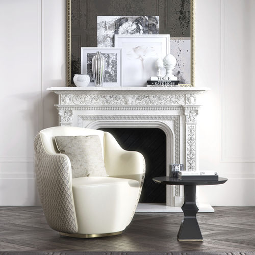 Fauteuil contemporain - AUDREY M - Capital Collection - en tissu / marron / beige