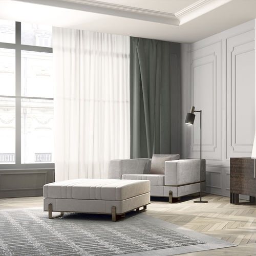 Fauteuil contemporain - GRAND - Capital Collection - en tissu / fait main / à coussins
