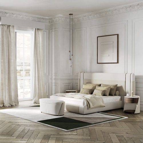 Lit double - FREY - Capital Collection - contemporain / tapissé / avec tête de lit