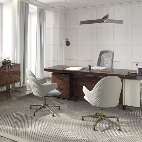 Chaise de bureau contemporaine - DIVA L - Capital Collection - d'intérieur / en mousse de polyuréthane / avec piètement en métal