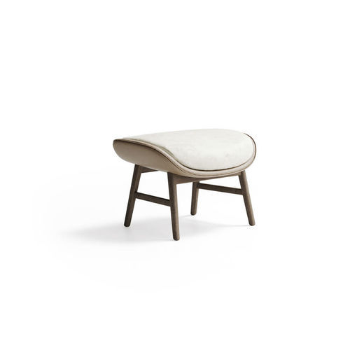 Pouf contemporain - Dafne - Capital Collection - en tissu / en bois / beige
