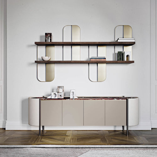 Buffet contemporain - Karin - Capital Collection - en bois / en marbre / avec tiroirs