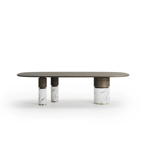 Table à manger contemporaine - Lo&iuml;c - Capital Collection - en bois / avec piètement en bois / avec piètement en marbre