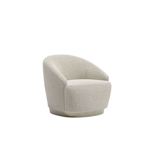 Fauteuil contemporain - Brera - Capital Collection - en tissu / en bois / beige