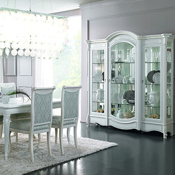 Vitrine classique - PRESTIGE - Casa +39 Arte & Stile - en verre / en bois laqué