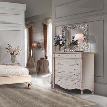 Commode classique - PRESTIGE - Casa +39 Arte & Stile - en bois laqué / non spécifié / blanche