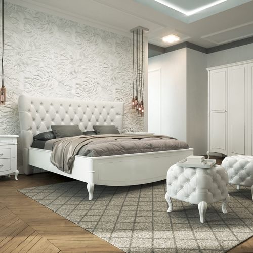 Lit double - PRESTIGE 2 - Casa +39 Arte & Stile - de style / avec tête de lit / en bois laqué