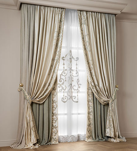 Rideau à motif floral - PRESTIGE CENTRALE VELLUTO  - Chicca Orlando srl - géométrique / en velours / en soie