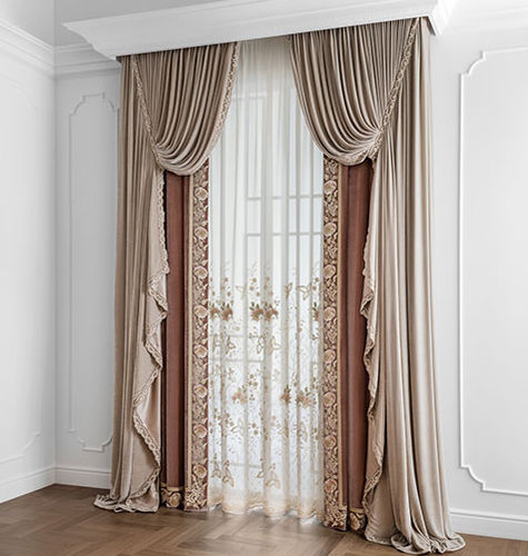 Rideau à motif floral - ROMANCE MODEL ALLOVER - Chicca Orlando srl - en velours