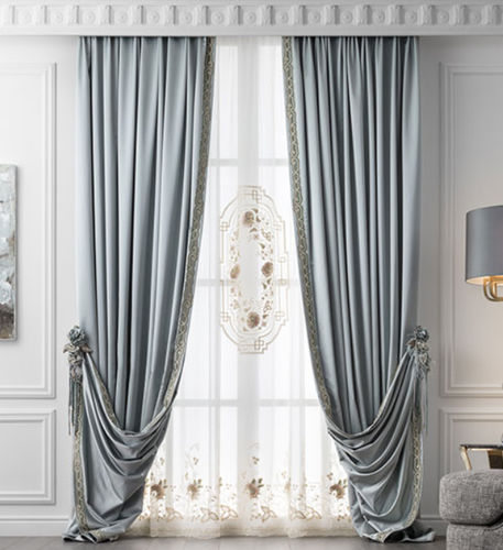 Rideau à motif floral - ROMANCE MODEL 07  - Chicca Orlando srl - en velours / en satin