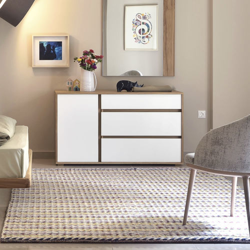 Commode contemporaine - CLARION - De-code, Lattas Nik. Spyridon - en bois laqué / rectangulaire / 3 tiroirs