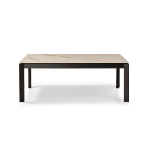 Table contemporaine - BRIDGE - De-code, Lattas Nik. Spyridon - en placage de bois / avec piètement en bois massif / rectangulaire