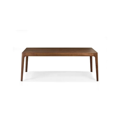 Table contemporaine - QUATRO - De-code, Lattas Nik. Spyridon - en placage de bois / en marbre / avec piètement en bois massif