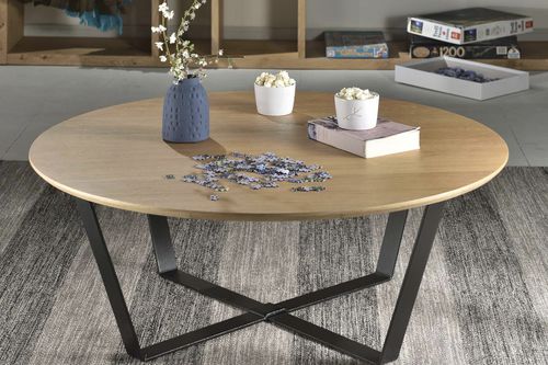 Table basse contemporaine - ROW - De-code, Lattas Nik. Spyridon - en bois laqué / en placage de bois / avec piètement en métal
