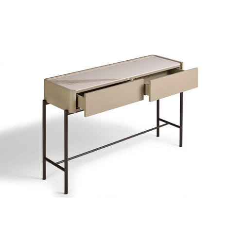 Console contemporaine - PR9 - De-code, Lattas Nik. Spyridon - en placage de bois / avec piètement en métal / rectangulaire