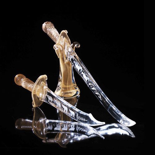 Sculpture en cristal - SWORD & SWORD-HOLDER - Duccio di Segna srl - professionnelle