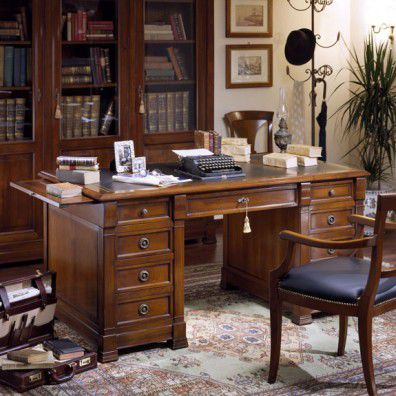 Bureau classique - CF018 - Ebanart srl - en noyer / avec rangement