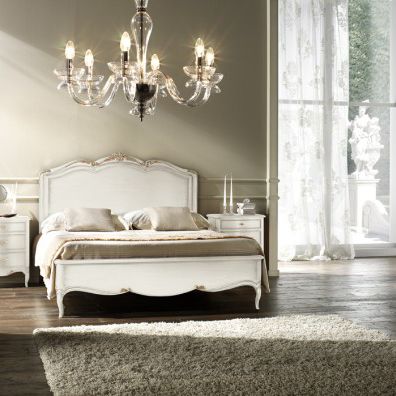 Lit double - 7136GA - Ebanart srl - de style / avec tête de lit / en bois laqué