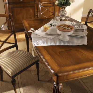 Table à manger classique - 7609 - Ebanart srl - en bois / rectangulaire / à rallonge
