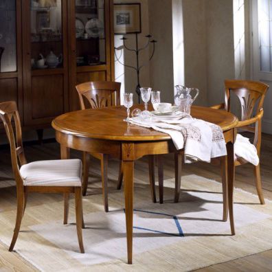Table à manger classique - 5108 - Ebanart srl - en bois / ovale / résidentielle