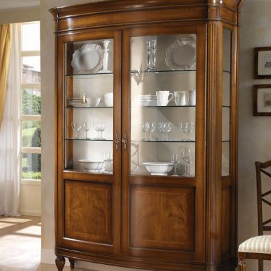 Vitrine classique - 7627LV - Ebanart srl - en verre / en bois