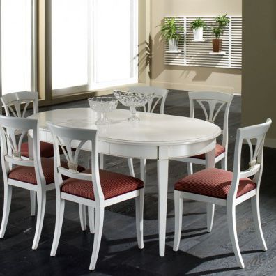 Table classique - 6780A - Ebanart srl - en cerisier / ronde / ovale