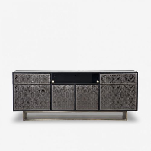 Buffet contemporain - FAY - Estetik Decor - en bois / en verre fumé / en cuir