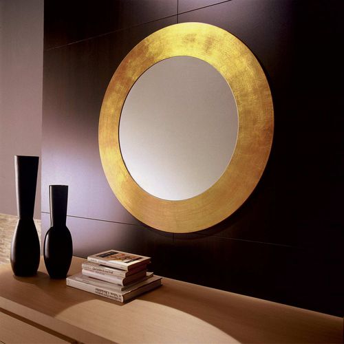 Miroir mural - VANITY - Formenti Arredamenti di Giorgio Formenti & C.snc - contemporain / rond / doré