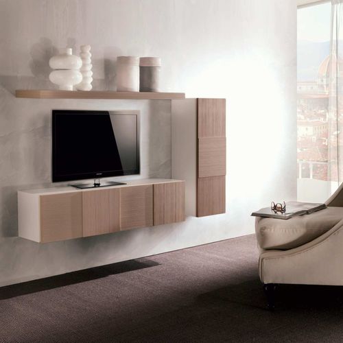 Ensemble TV mural contemporain - PENSILI SOSPESI - Formenti Arredamenti di Giorgio Formenti & C.snc - en bois