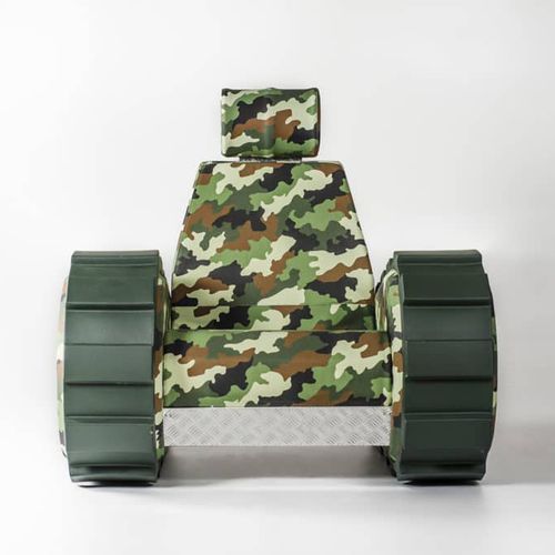 Fauteuil design original - CARROAMATO - Gugliermetto Experience - en tissu / en aluminium / déhoussable