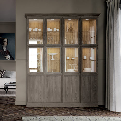 Vaisselier classique - ETICA - Home srl - en bois / en verre