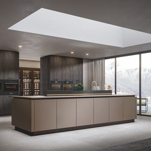 Cuisine contemporaine - AURA - Home srl - en mélaminé / avec îlot / en L