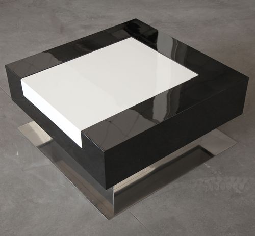 Table basse en fibre de verre - Bardo - Laboratorio Mattoni - contemporaine / en acier inoxydable poli / époxy