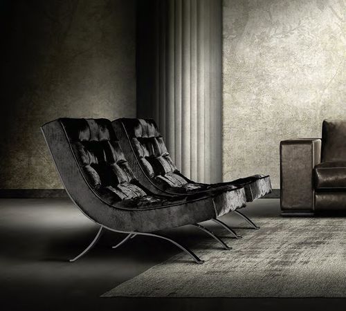 Chauffeuse contemporaine - EMILY - Lof's - Interior - - en cuir / en acier chromé